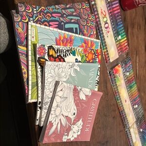 EUC Colorful Mindfulness and Gratitude adult coloring books.